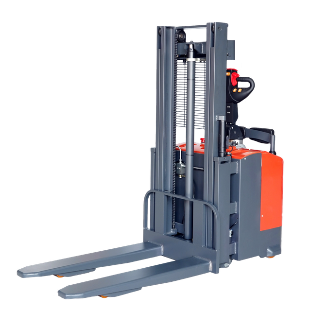 Everlift 1.5T 3-3.5M Stand-On Truck Double Lift Electric Stacker Self Load Lifting Pallet Stacker Forklift 