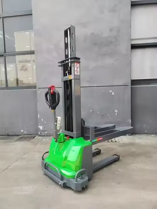 Everlift 1.3t 1.5t 1.3m 1.5m 1.6m Height Full Electric Self Lift Loading Stacker Portable Forklift Self Loading Container Use
