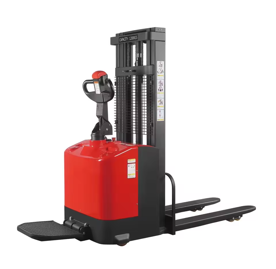 Everlift Wholesale Price ELES-15F 1.5ton 1.6m-3.5m Stand on Electric Stacker With Platform With CE Portable Forklift
