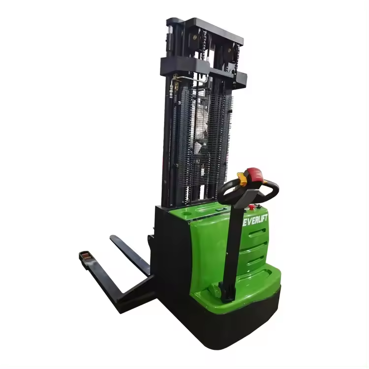 Everlift Hot Sales 1.2Ton 1.5 Ton 2Ton Duplex 2-stage Masts Triplex 3-stage Masts Straddle Legs Optional Electric Stacker Price