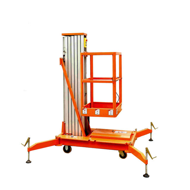 6M 8M 10M 200Kg Single Mast Mobile Aluminium Work Platform