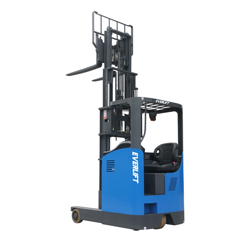 Everlift Forklift Factory Price 1ton 1.5ton 2ton 2.5ton 8000mm 3-stage Mast Seated Type Hydraulic Fully Electric Reach Truck