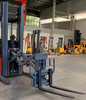 Everlift 2 Ton 6 M Double Scissor Reach Truck Electric Stacker Forklift Seated With Narrow Aisle China Forklift