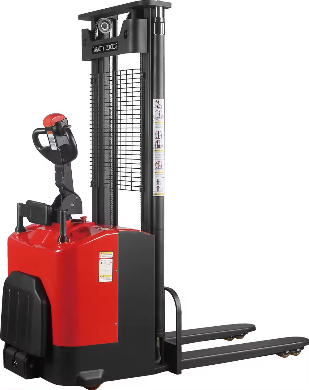 Everlift 1500kgs 1.6m-4m Electrical Type Full- Electric Stacker Price Warehouse Trucks PU Tyre Portable Forklift