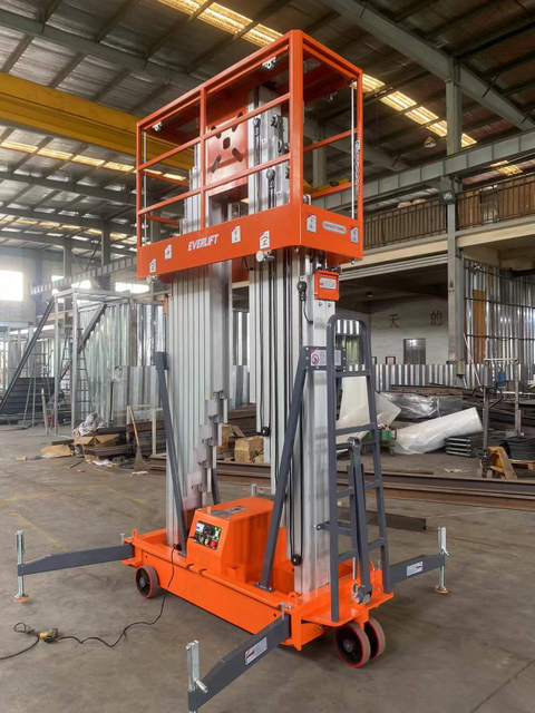 6M 8M 10M 12M Aerial Liftor Mobile Aluminium Work Platform(Dual Mast) Aerial Work Platform