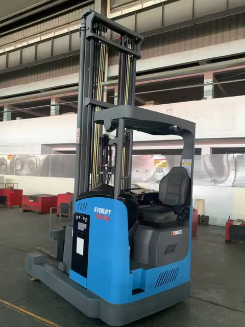 Everlift Double Deep Reach Truck Electric 1500kg 2000kg Scissor Forklift with 8m 10m Lifting