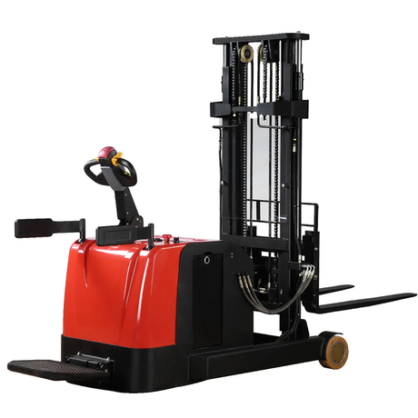 3m-5m 1.2t-2t Narrow Channels Pallet Lifter Stand on Container Electric Reach Stacker