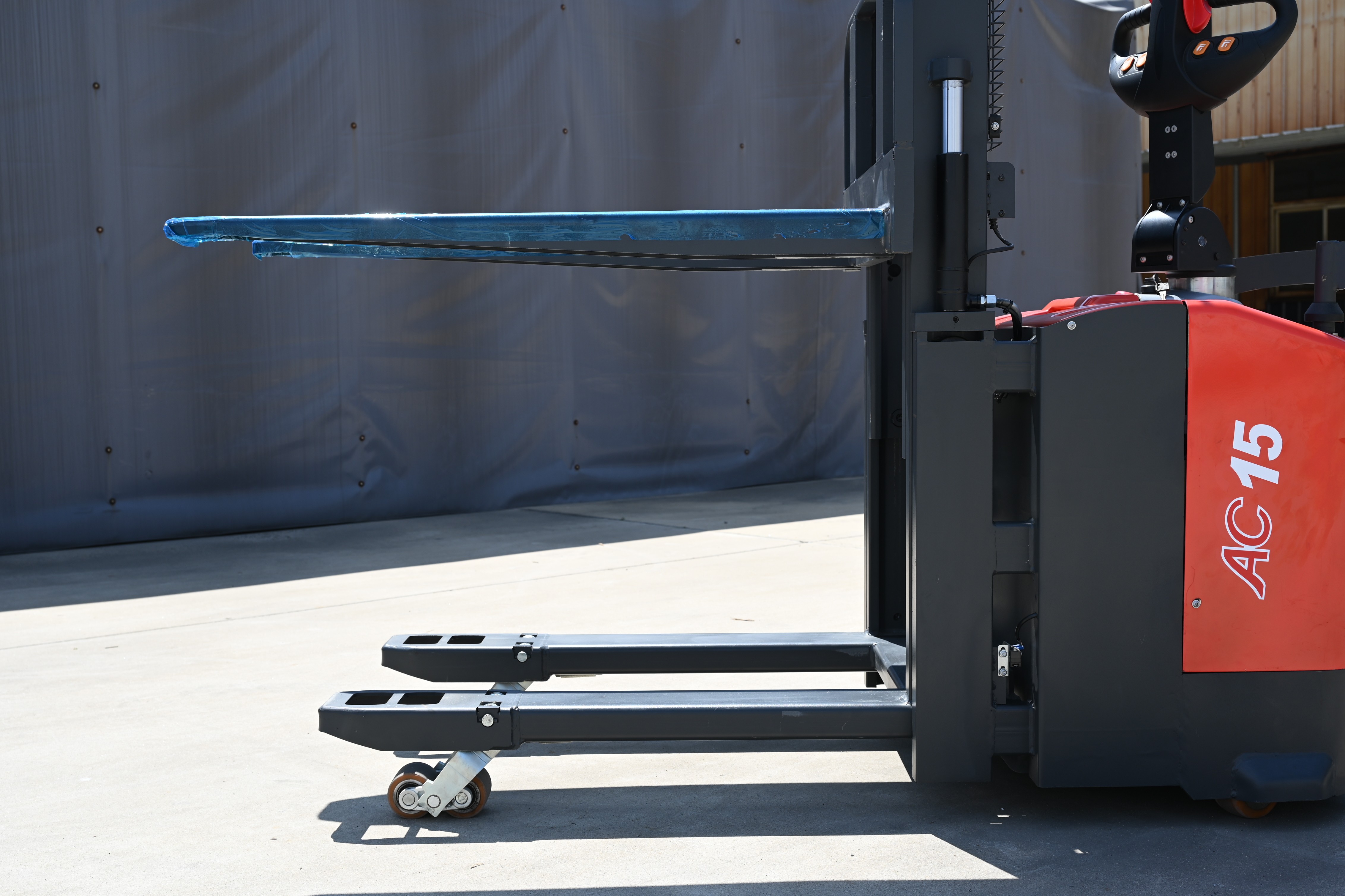Everlift 1.5T 3-3.5M Stand-On Truck Double Lift Electric Stacker Self Load Lifting Pallet Stacker Forklift 