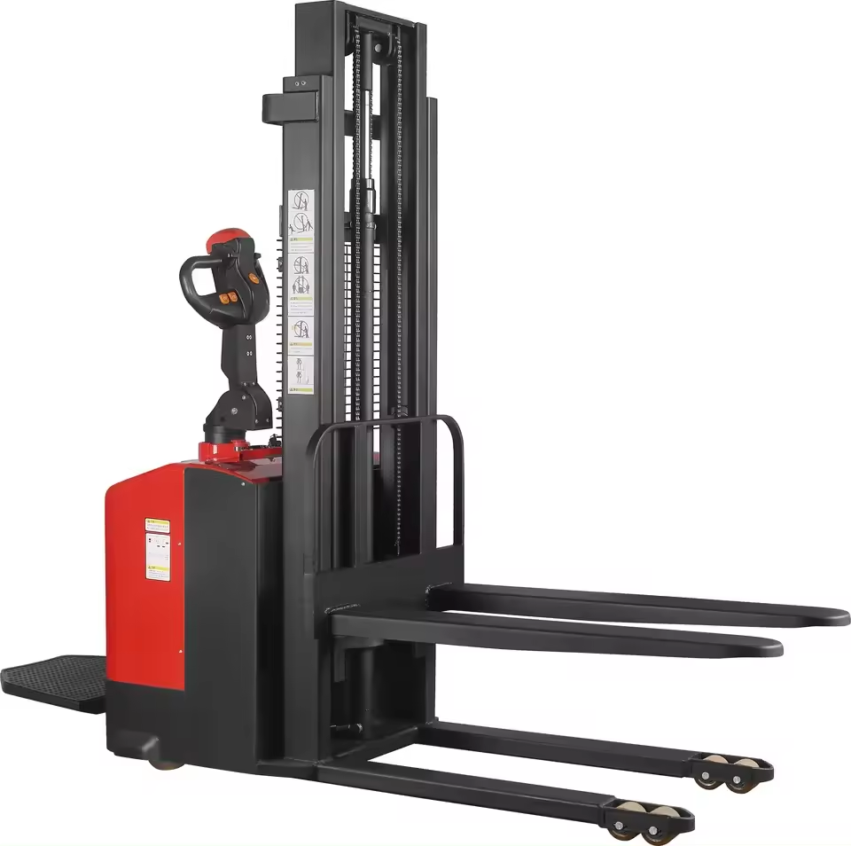 Everlift Wholesale Price ELES-15F 1.5ton 1.6m-3.5m Stand on Electric Stacker With Platform With CE Portable Forklift