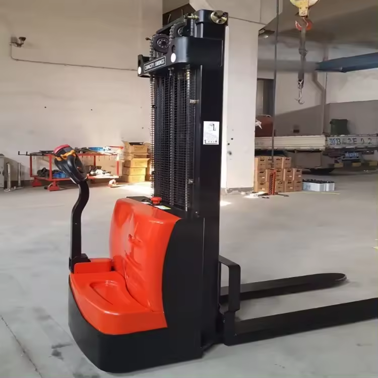 Everlift Hot Sales 1.2Ton 1.5 Ton 2Ton Duplex 2-stage Masts Triplex 3-stage Masts Straddle Legs Optional Electric Stacker Price