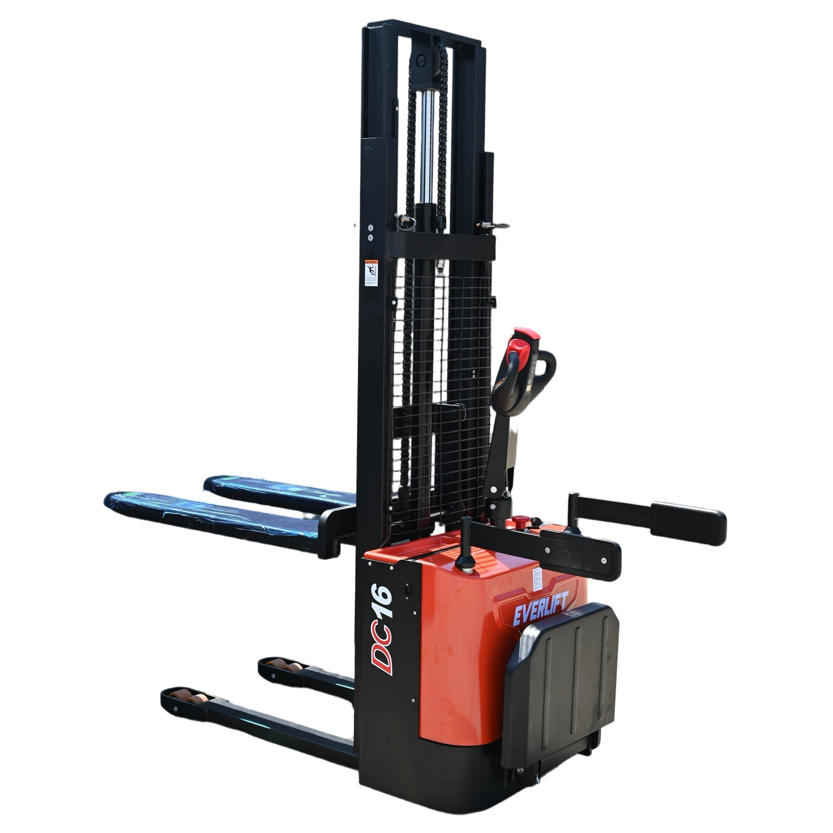 Everlift 1500kg 2000kg 3M Pallet Lifter Battery Power Stacker Forklift with Stand on Platform Pedal