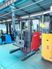 Everlift 2 Ton 6 M Double Scissor Reach Truck Electric Stacker Forklift Seated With Narrow Aisle China Forklift