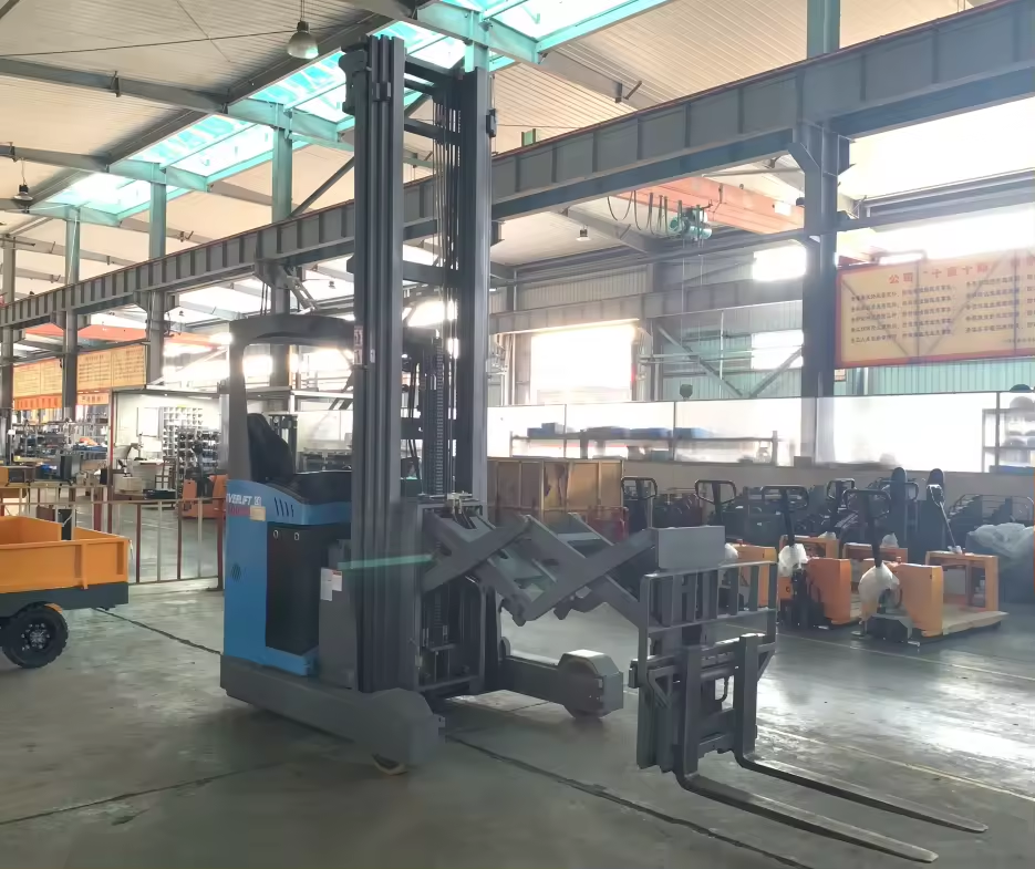 Everlift Double Deep Reach Truck Electric 1500kg 2000kg Scissor Forklift with 8m 10m Lifting